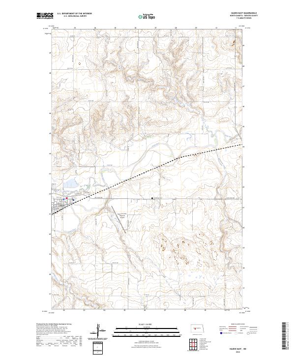US Topo 7.5-minute map for Hazen East ND