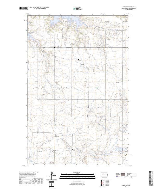 US Topo 7.5-minute map for Hazen NW ND