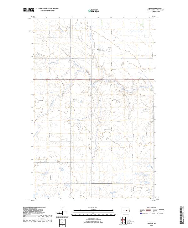 US Topo 7.5-minute map for Heaton ND