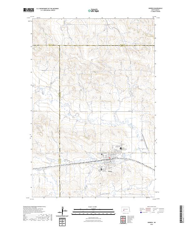 US Topo 7.5-minute map for Hebron ND