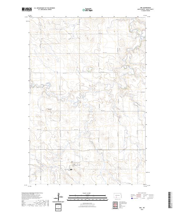 US Topo 7.5-minute map for Heil ND