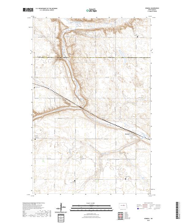 US Topo 7.5-minute map for Heimdal ND