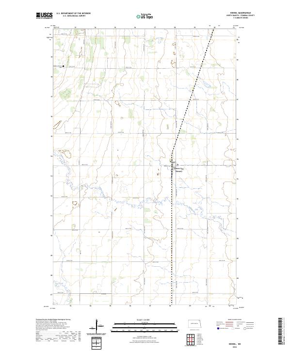 US Topo 7.5-minute map for Hensel ND