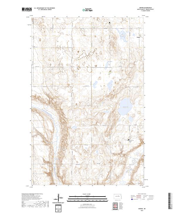 US Topo 7.5-minute map for Hesper ND