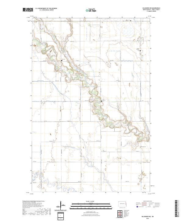 US Topo 7.5-minute map for Hillsboro NW ND