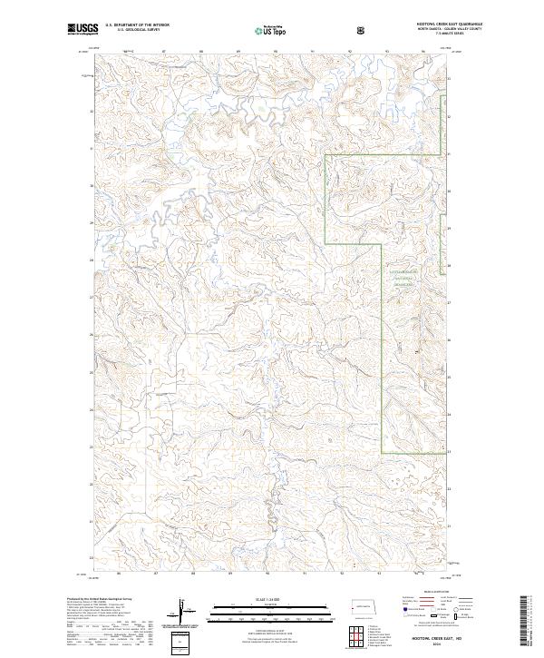 US Topo 7.5-minute map for Hootowl Creek East ND