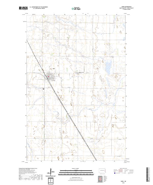 US Topo 7.5-minute map for Hope ND