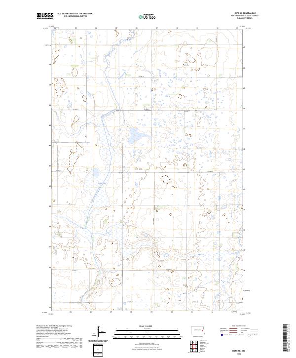 US Topo 7.5-minute map for Hope SE ND