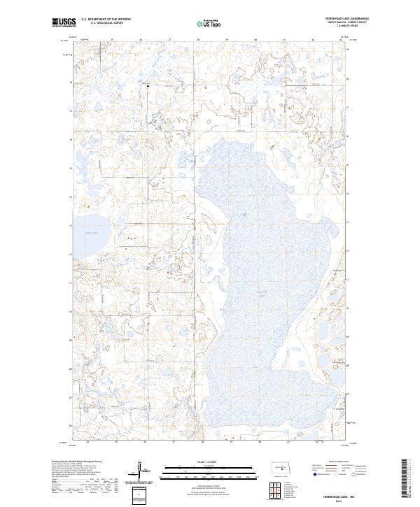 US Topo 7.5-minute map for Horsehead Lake ND