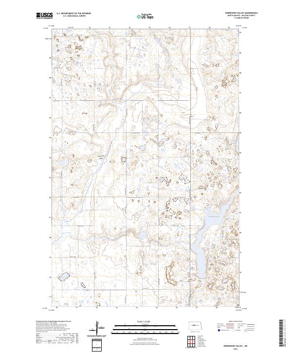 US Topo 7.5-minute map for Horseshoe Valley ND