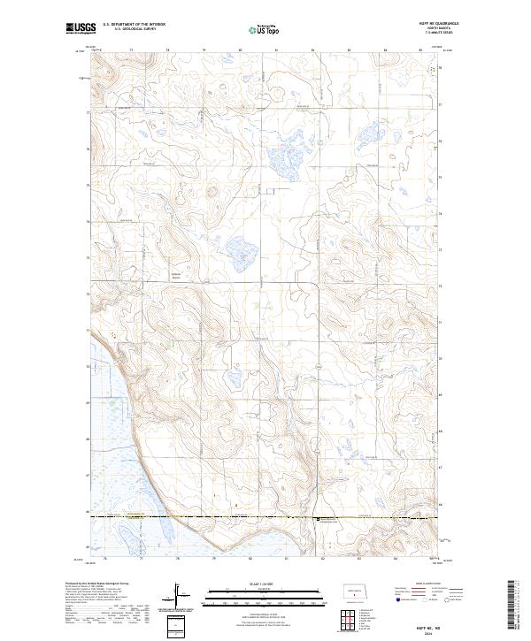 US Topo 7.5-minute map for Huff NE ND