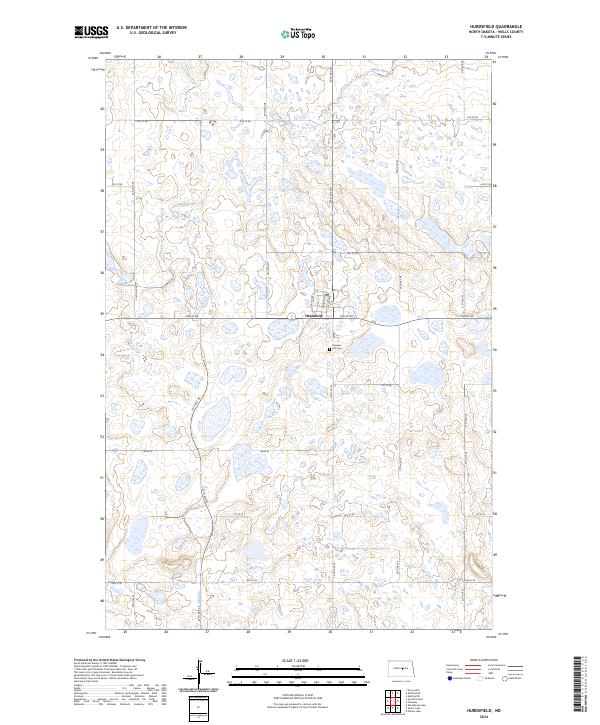 US Topo 7.5-minute map for Hurdsfield ND