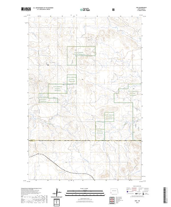 US Topo 7.5-minute map for Ives ND