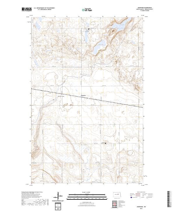 US Topo 7.5-minute map for Josephine ND