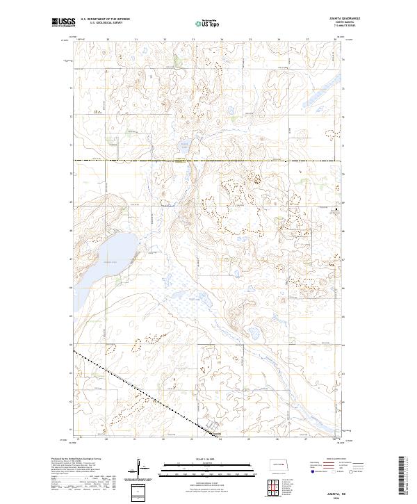 US Topo 7.5-minute map for Juanita ND