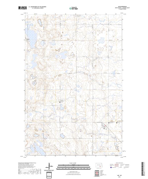 US Topo 7.5-minute map for Jud ND