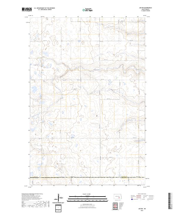 US Topo 7.5-minute map for Jud NW ND