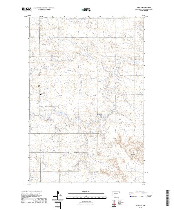 US Topo 7.5-minute map for Jung Lake ND