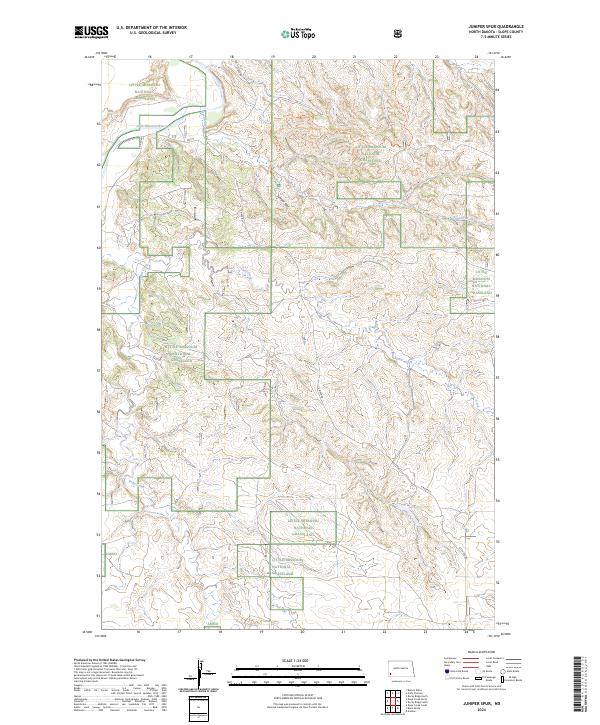 US Topo 7.5-minute map for Juniper Spur ND