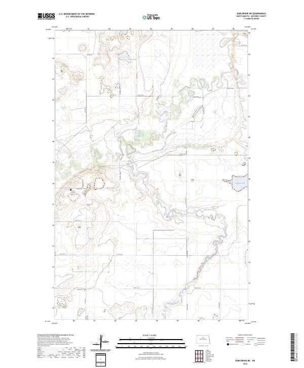 US Topo 7.5-minute map for Karlsruhe NE ND