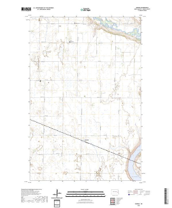 US Topo 7.5-minute map for Karnak ND