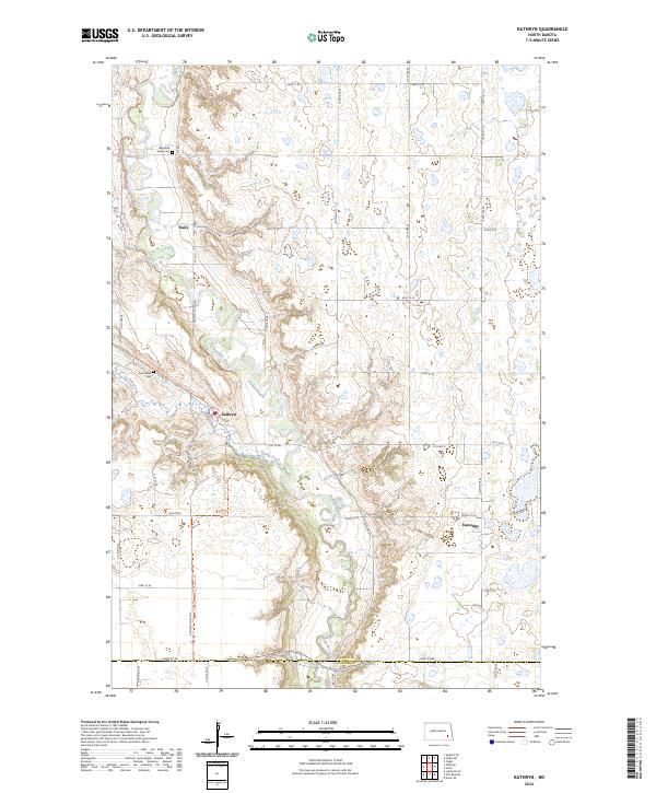 US Topo 7.5-minute map for Kathryn ND