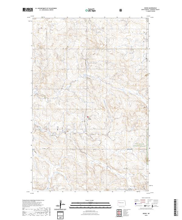 US Topo 7.5-minute map for Keene ND