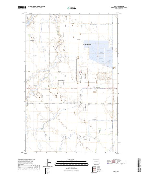 US Topo 7.5-minute map for Kelly ND