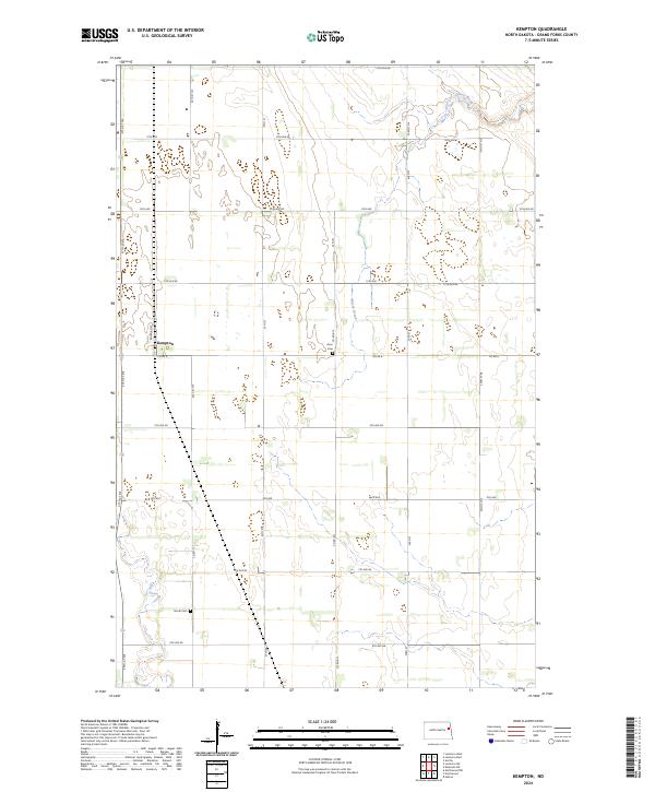 US Topo 7.5-minute map for Kempton ND