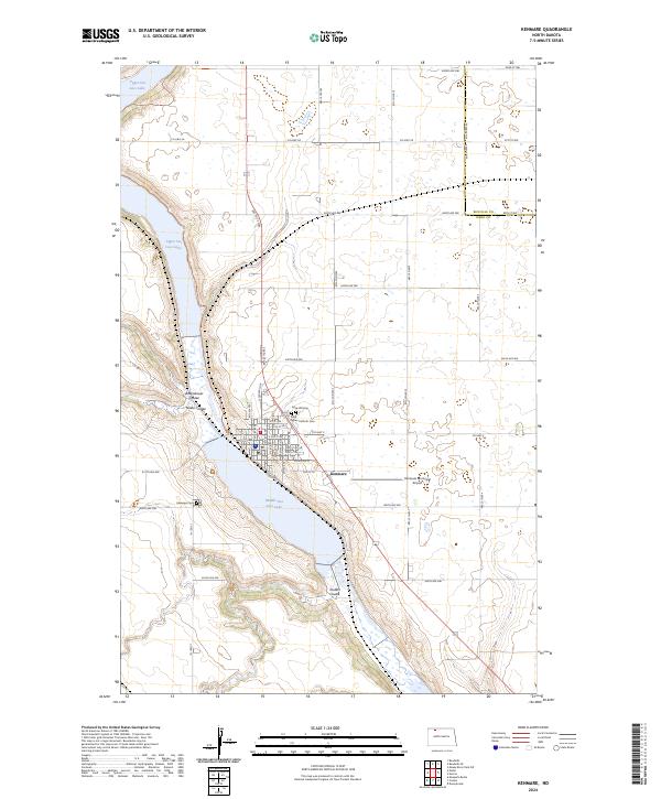 US Topo 7.5-minute map for Kenmare ND