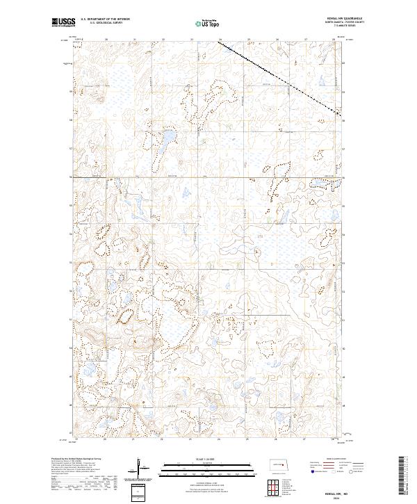 US Topo 7.5-minute map for Kensal NW ND