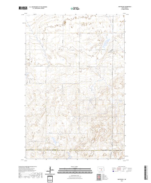 US Topo 7.5-minute map for Kintyre NE ND