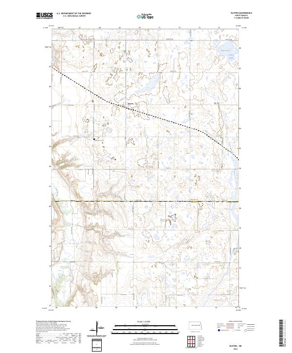 US Topo 7.5-minute map for Kloten ND