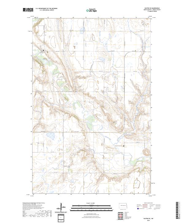 US Topo 7.5-minute map for Kloten SE ND