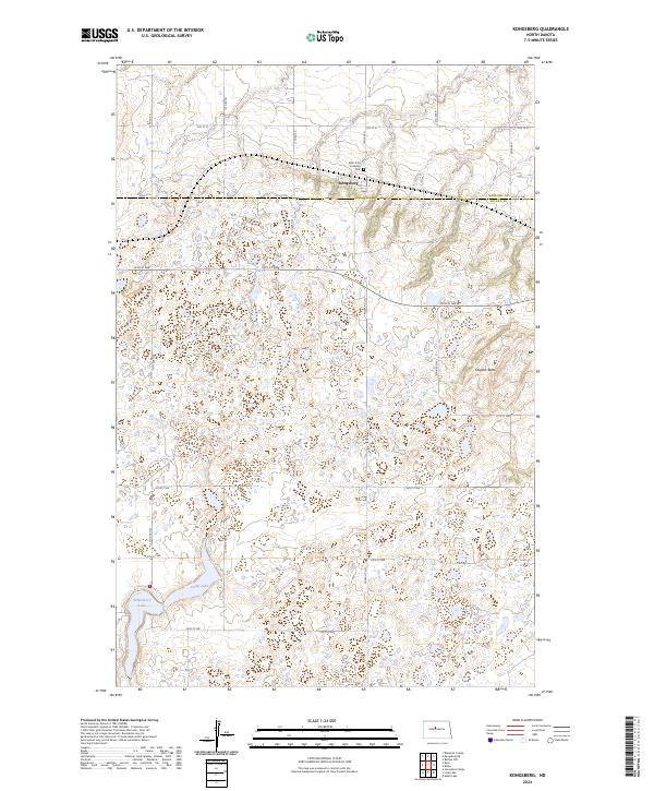 US Topo 7.5-minute map for Kongsberg ND