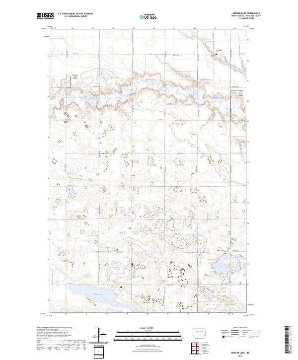 US Topo 7.5-minute map for Kreiser Lake ND