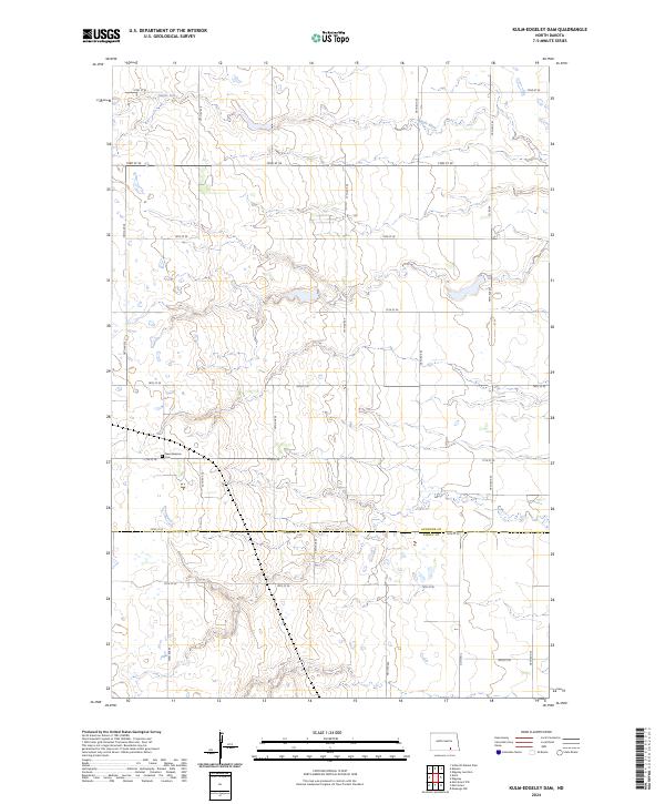 US Topo 7.5-minute map for Kulm-Edgeley Dam ND