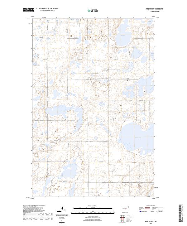 US Topo 7.5-minute map for Kunkel Lake ND