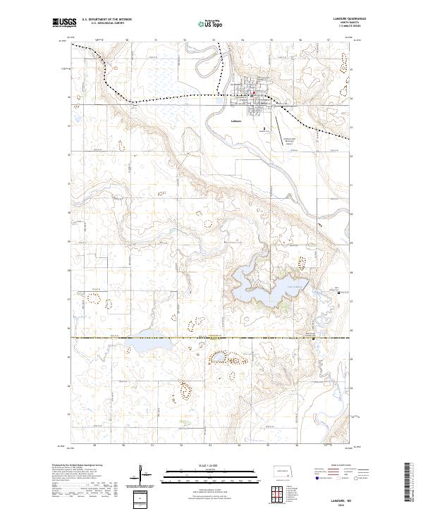 US Topo 7.5-minute map for LaMoure ND