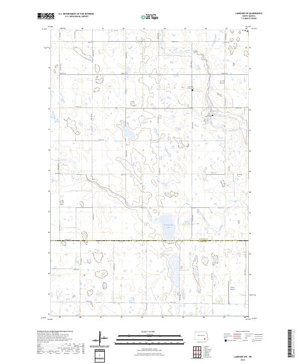 US Topo 7.5-minute map for LaMoure SW ND