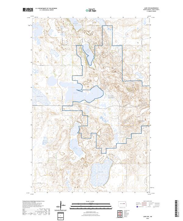 US Topo 7.5-minute map for Lake Coe ND