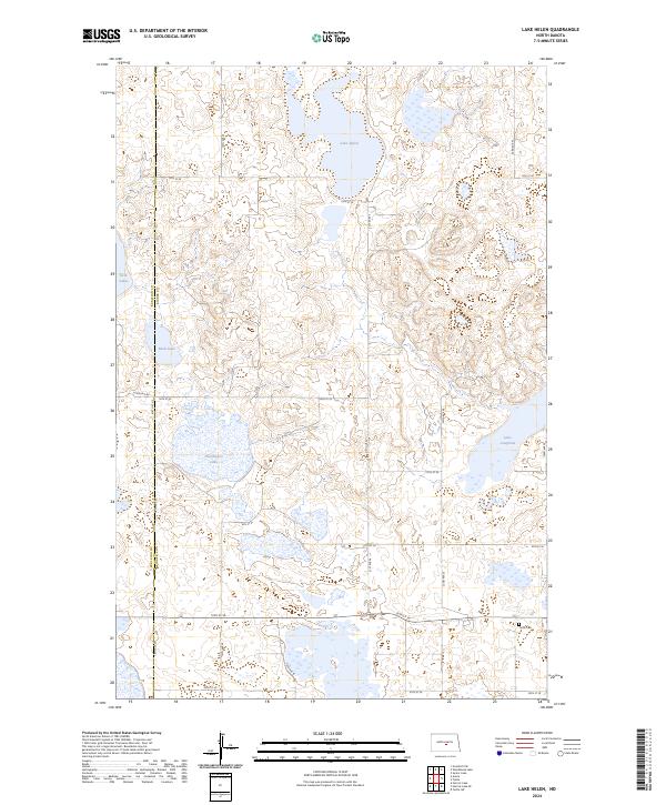 US Topo 7.5-minute map for Lake Helen ND