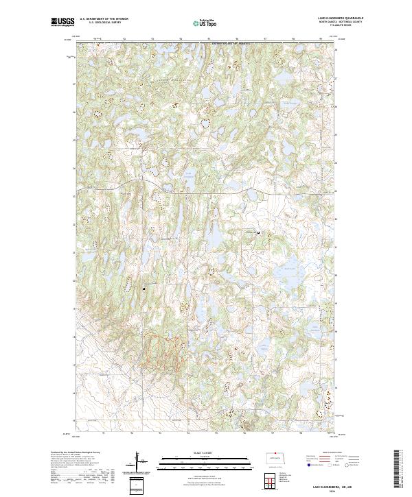 US Topo 7.5-minute map for Lake Klingenberg NDMB