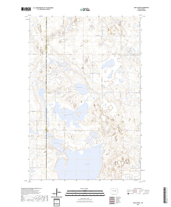 US Topo 7.5-minute map for Lake Louise ND