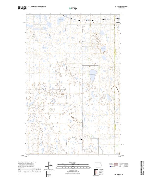 US Topo 7.5-minute map for Lake Pickard ND