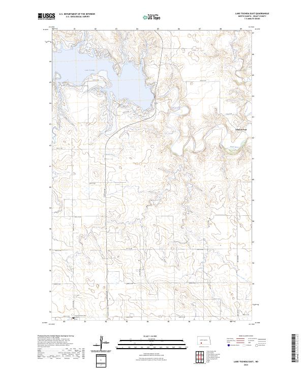 US Topo 7.5-minute map for Lake Tschida East ND