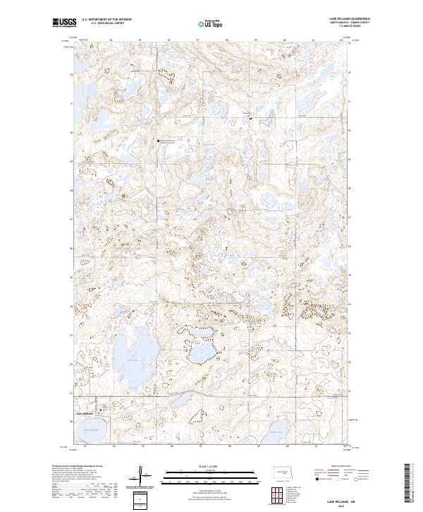 US Topo 7.5-minute map for Lake Williams ND