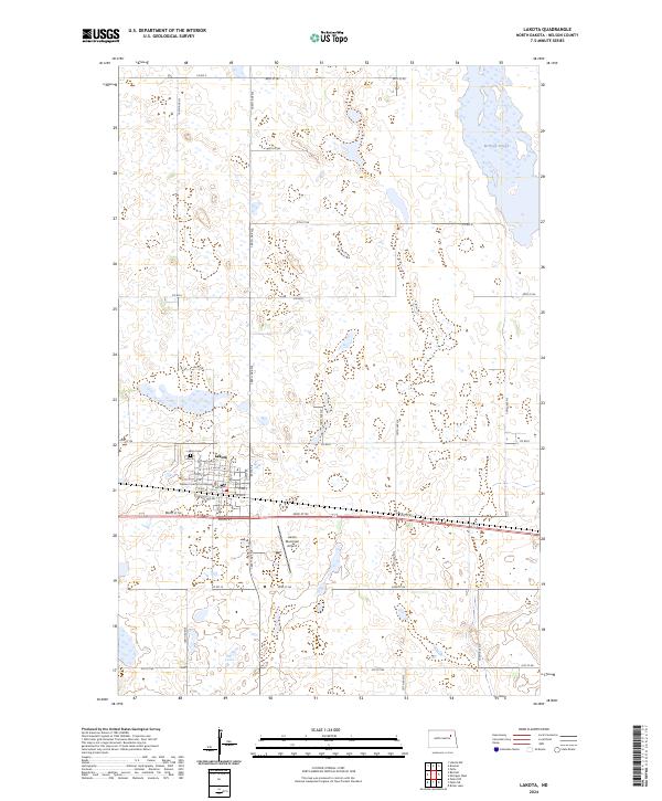 US Topo 7.5-minute map for Lakota ND