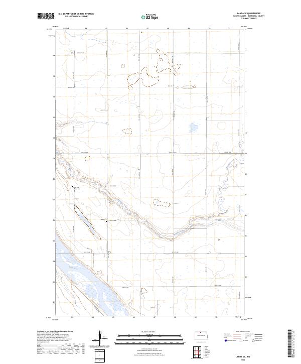 US Topo 7.5-minute map for Landa SE ND