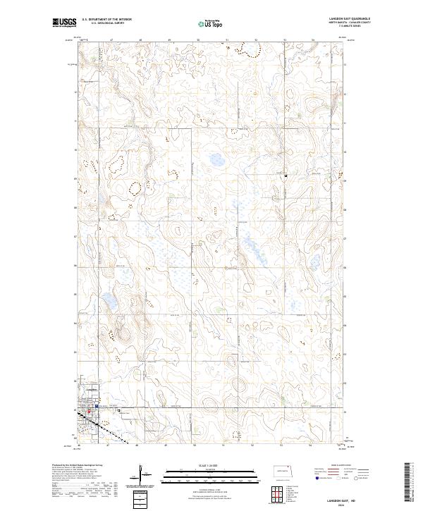 US Topo 7.5-minute map for Langdon East ND